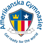 Amerikanska Gymnasiet logotyp